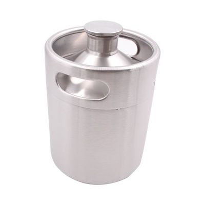 Food Grade Stainless Mini Keg , 64oz Mini Draft Beer Dispenser