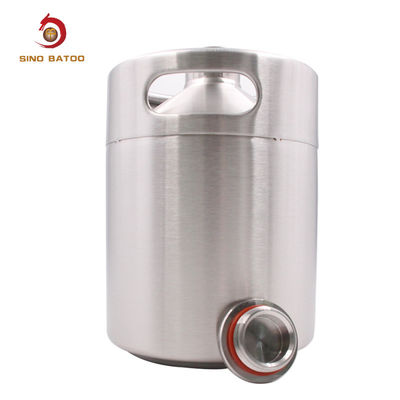 Food Grade Stainless Mini Keg , 64oz Mini Draft Beer Dispenser